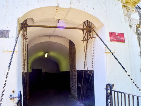 Tunel landport. Gibraltar, Brytyjskie Terytorium zamorskie. Uk. — Zdjęcie stockowe