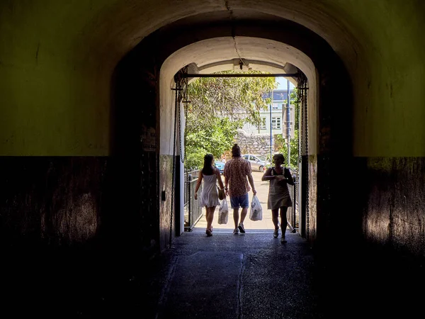 Tunnel di Landport. Gibilterra, territorio britannico d'oltremare. Regno Unito . — Foto Stock