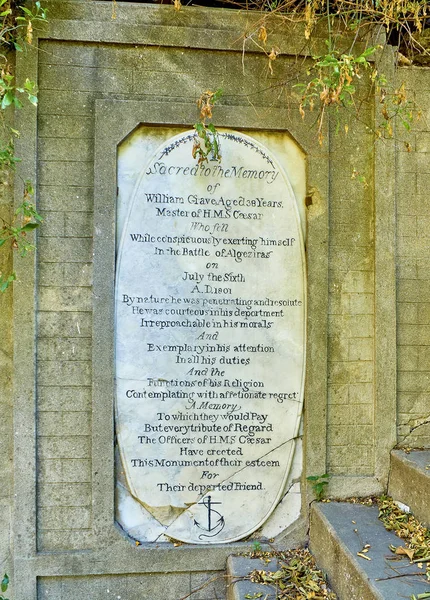 Cebelitarık İngiliz Denizaşırı Toprakları Trafalgar Mezarlığı. Ingiltere.