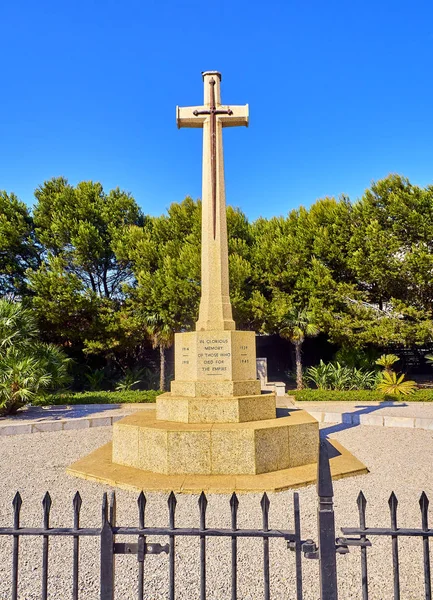 Krzyż gibraltarski ofiary. Brytyjskie Terytorium zamorskie, Wielka Brytania. — Zdjęcie stockowe