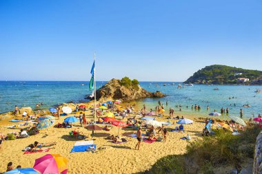 La Fosca plajı. Palamos, Girona, Katalonya, İspanya.