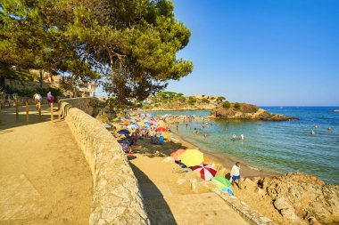 La Fosca plajı. Palamos, Girona, Katalonya, İspanya.