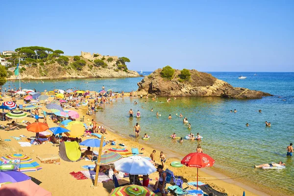 Plaży La Fosca. Palamos, Girona, Katalonia, Hiszpania. — Zdjęcie stockowe