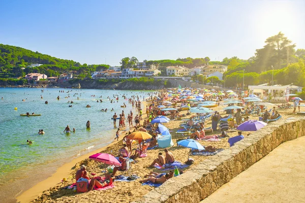 Strand van La Fosca. Palamos, Girona, Catalonië, Spanje. — Stockfoto