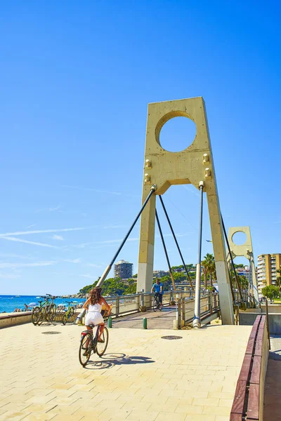 Brug Puente de Valentina. Sant Antoni de Calonge, Girona, Spanje. — Stockfoto