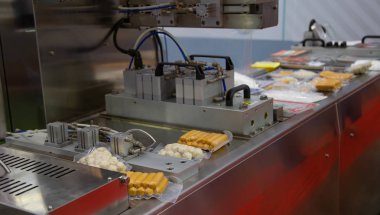Ambalaj gıda sosis ve et topu üretim hattında
