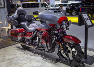 Nonthaburi, Thailand - December 4, 2018: Harley Davidson CVO Limited motorcycle presented in Motor Expo 2018
