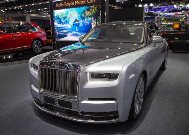 Nonthaburi, Thailand - December 4, 2018: Rolls Royce Phantom luxury car presented in Motor Expo 2018