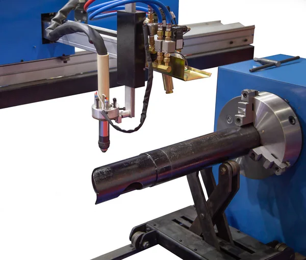 CNC pipe cutting machine — Stock Photo, Image