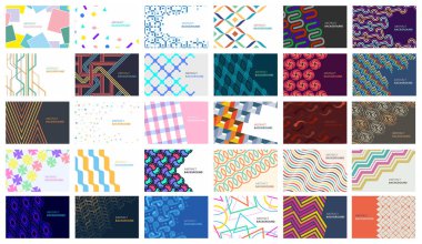 Renkli arka plan kümesi. Vektör çizim