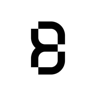 B harfi logosunu görmeniz gerekir. Simgesi tasarım. Şablon öğeleri - vektör işareti