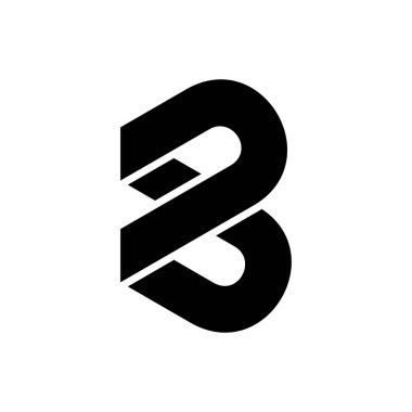 B harfi logosunu görmeniz gerekir. Simgesi tasarım. Şablon öğeleri - vektör işareti