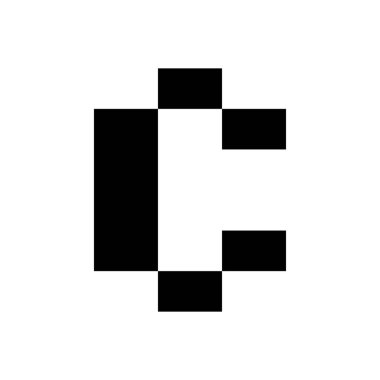 C harfi logosunu görmeniz gerekir. Simgesi tasarım. Şablon öğeleri - vektör işareti