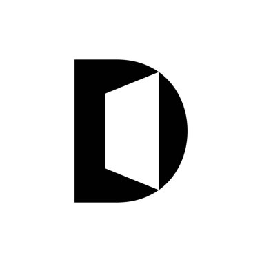 D harfi logosunu görmeniz gerekir. Simgesi tasarım. Şablon öğeleri - vektör işareti