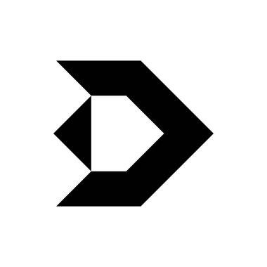 D harfi logosunu görmeniz gerekir. Simgesi tasarım. Şablon öğeleri - vektör işareti