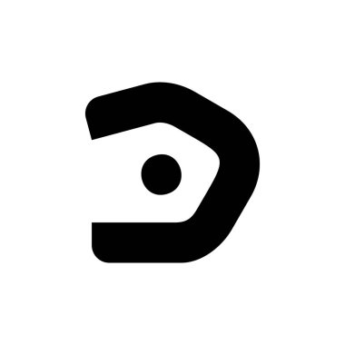 D harfi logosunu görmeniz gerekir. Simgesi tasarım. Şablon öğeleri - vektör işareti