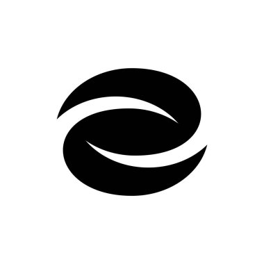 E harfinin logosunu görmeniz gerekir. Simgesi tasarım. Şablon öğeleri - vektör işareti