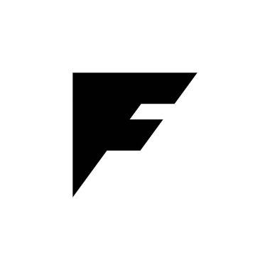 F harfi logosunu görmeniz gerekir. Simgesi tasarım. Şablon öğeleri - vektör işareti