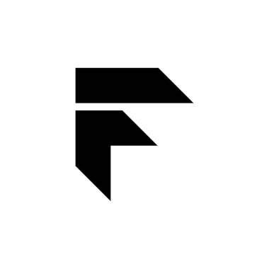 F harfi logosunu görmeniz gerekir. Simgesi tasarım. Şablon öğeleri - vektör işareti