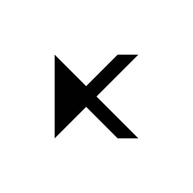 K harfi logosunu görmeniz gerekir. Simgesi tasarım. Şablon öğeleri - vektör işareti