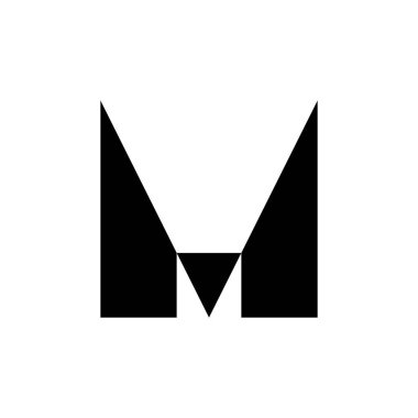 Harf M logosu. Simgesi tasarım. Şablon öğeleri - vektör işareti