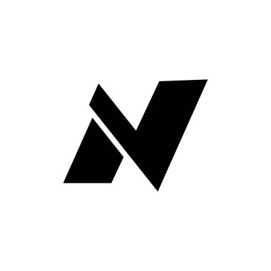 N harfi logosunu görmeniz gerekir. Simgesi tasarım. Şablon öğeleri - vektör işareti