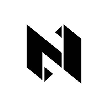 N harfi logosunu görmeniz gerekir. Simgesi tasarım. Şablon öğeleri - vektör işareti