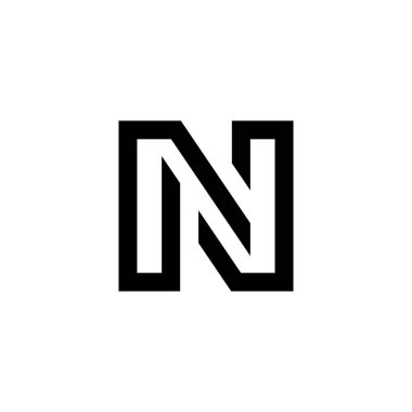 N harfi logosunu görmeniz gerekir. Simgesi tasarım. Şablon öğeleri - vektör işareti