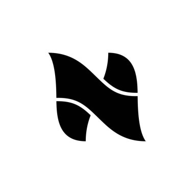 N harfi logosunu görmeniz gerekir. Simgesi tasarım. Şablon öğeleri - vektör işareti