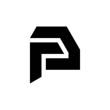 P harfi logosunu görmeniz gerekir. Simgesi tasarım. Şablon öğeleri - vektör işareti