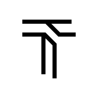 T harfinin logosunu görmeniz gerekir. Simgesi tasarım. Şablon öğeleri - vektör işareti