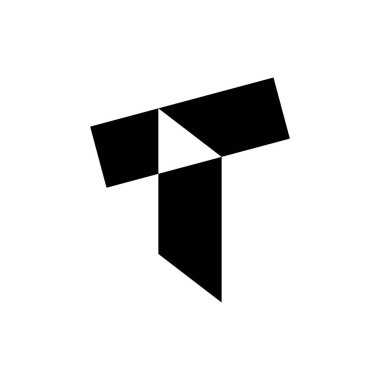 T harfinin logosunu görmeniz gerekir. Simgesi tasarım. Şablon öğeleri - vektör işareti