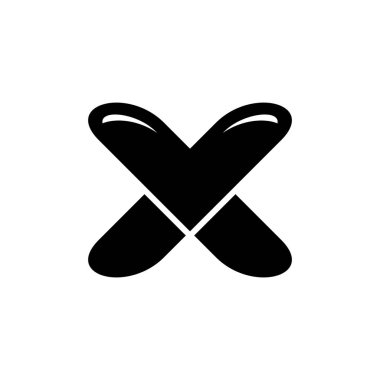 Mektup X logosu. Simgesi tasarım. Şablon öğeleri - vektör işareti