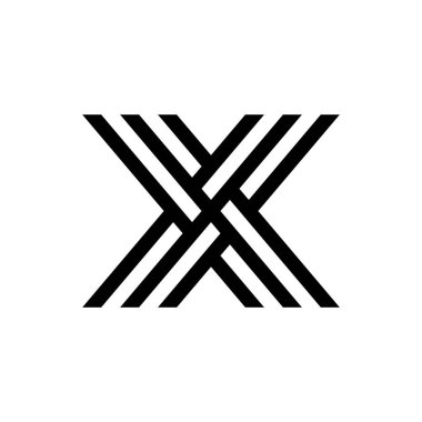 Mektup X logosu. Simgesi tasarım. Şablon öğeleri - vektör işareti