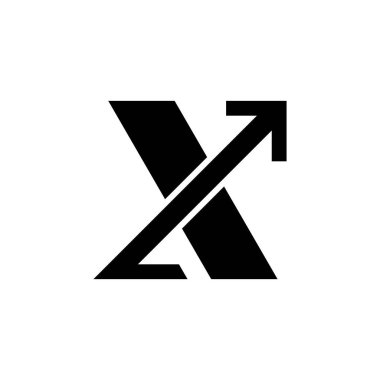 Mektup X logosu. Simgesi tasarım. Şablon öğeleri - vektör işareti