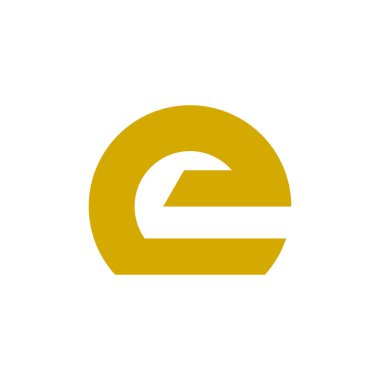 E harfinin logosunu görmeniz gerekir. Simgesi tasarım. Şablon öğeleri - vektör işareti