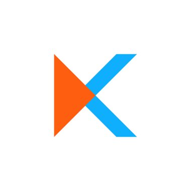 K harfi logosunu görmeniz gerekir. Simgesi tasarım. Şablon öğeleri - vektör işareti