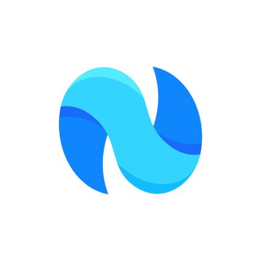 N harfi logosunu görmeniz gerekir. Simgesi tasarım. Şablon öğeleri - vektör işareti