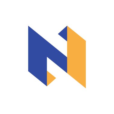 N harfi logosunu görmeniz gerekir. Simgesi tasarım. Şablon öğeleri - vektör işareti