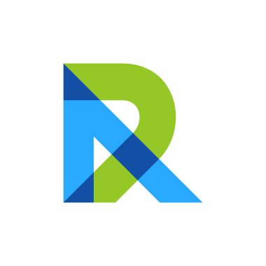 Harf R logosunu görmeniz gerekir. Simgesi tasarım. Şablon öğeleri - vektör işareti