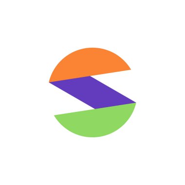 S harfi logosunu görmeniz gerekir. Simgesi tasarım. Şablon öğeleri - vektör işareti