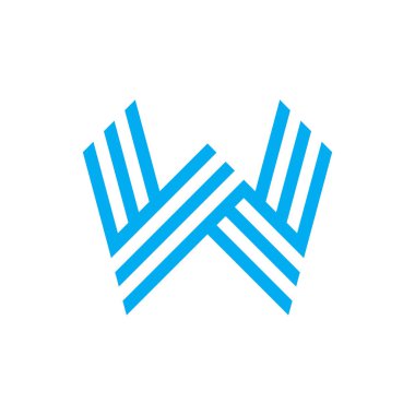 Harf W logo. Simgesi tasarım. Şablon öğeleri - vektör işareti