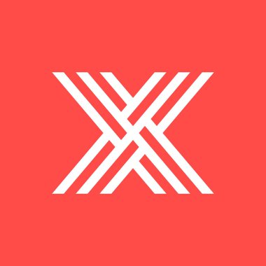 Mektup X logosu. Simgesi tasarım. Şablon öğeleri - vektör işareti