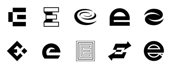 Набор Буквы Логотип Дизайн Икон Шаблоны Коллекция Векторных Знаков — стоковый вектор