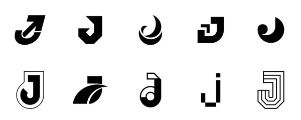 Zestaw Literą Logo Ikona Projekt Elementy Szablonu Zbiór Wektor Znak — Wektor stockowy