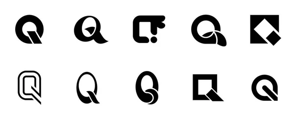 Ustawić Literę Logo Ikona Projekt Elementy Szablonu Zbiór Wektor Znak — Wektor stockowy
