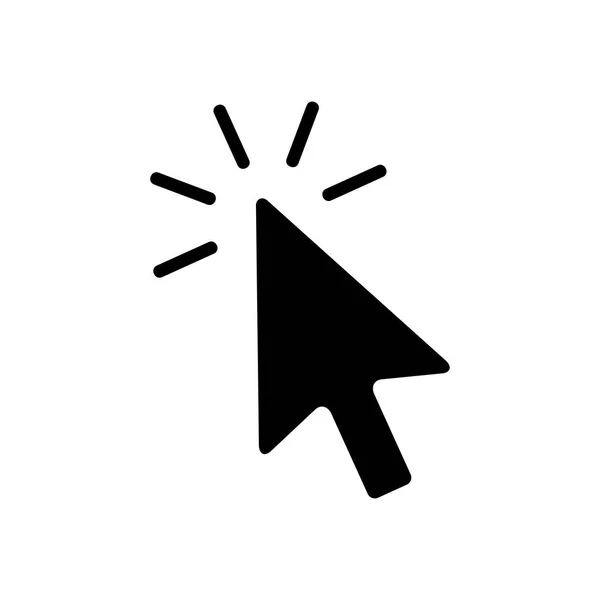 Cursor Symbol Klicken Isoliert Auf Weißem Hintergrund — Stockvektor