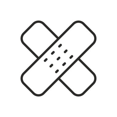 Tıbbi sıva simgesi. Beyaz arka plan üzerinde izole