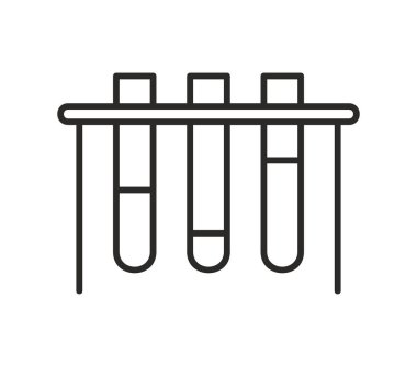 Test tüpü simgesi. Beyaz arka plan üzerinde izole