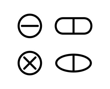 Hapları simgesi. Beyaz arka plan üzerinde izole